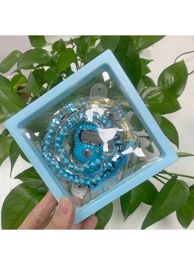 Prayer beads set with electronic counter – elegant design inside a gift box - Image 2